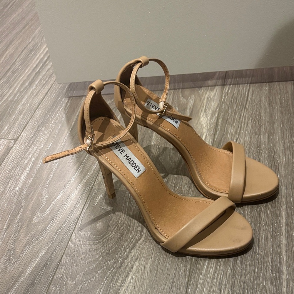 Steve Madden Nude Strappy Heels